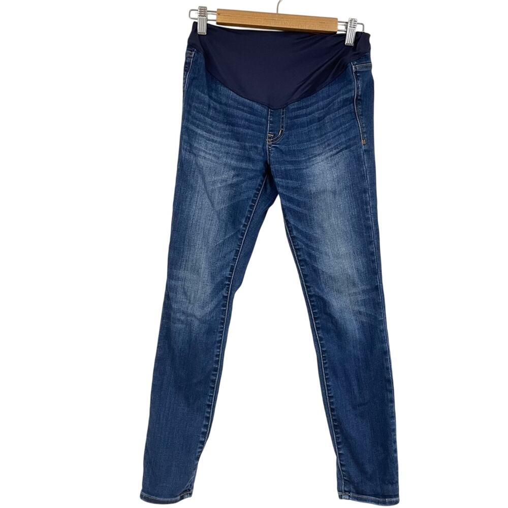Madewell Maternity Skinny Jeans Womens 25 Medium Wash Stretch Stomach Band